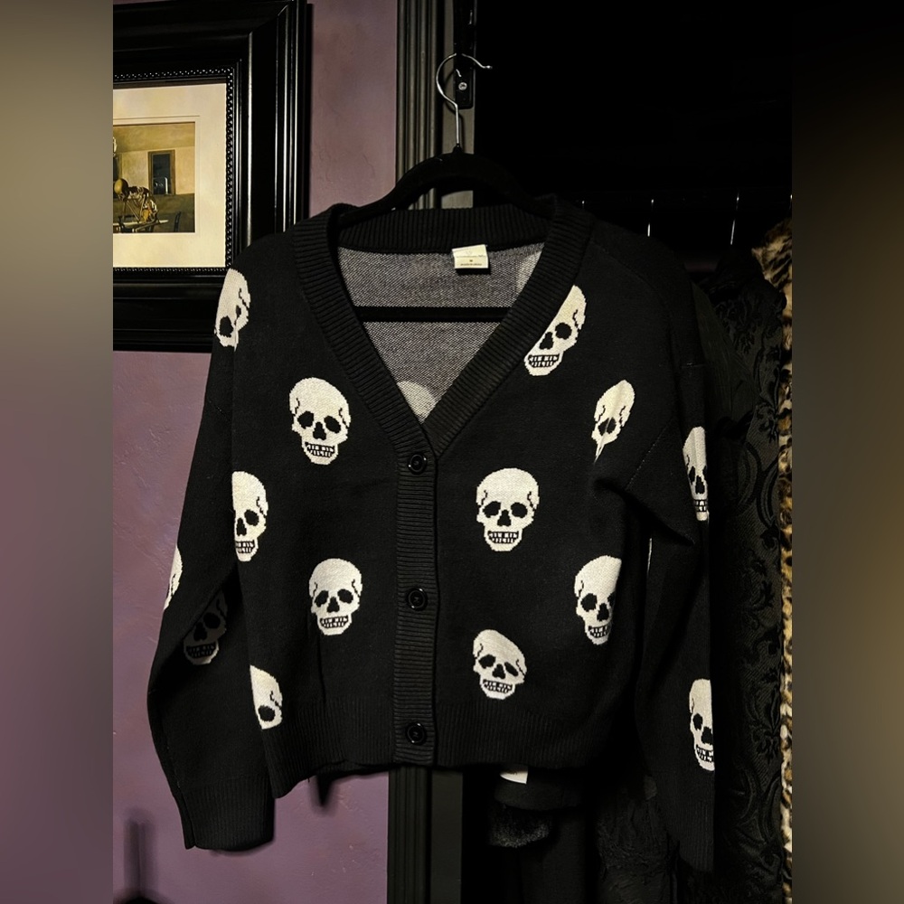 Goth Skull Cardigan